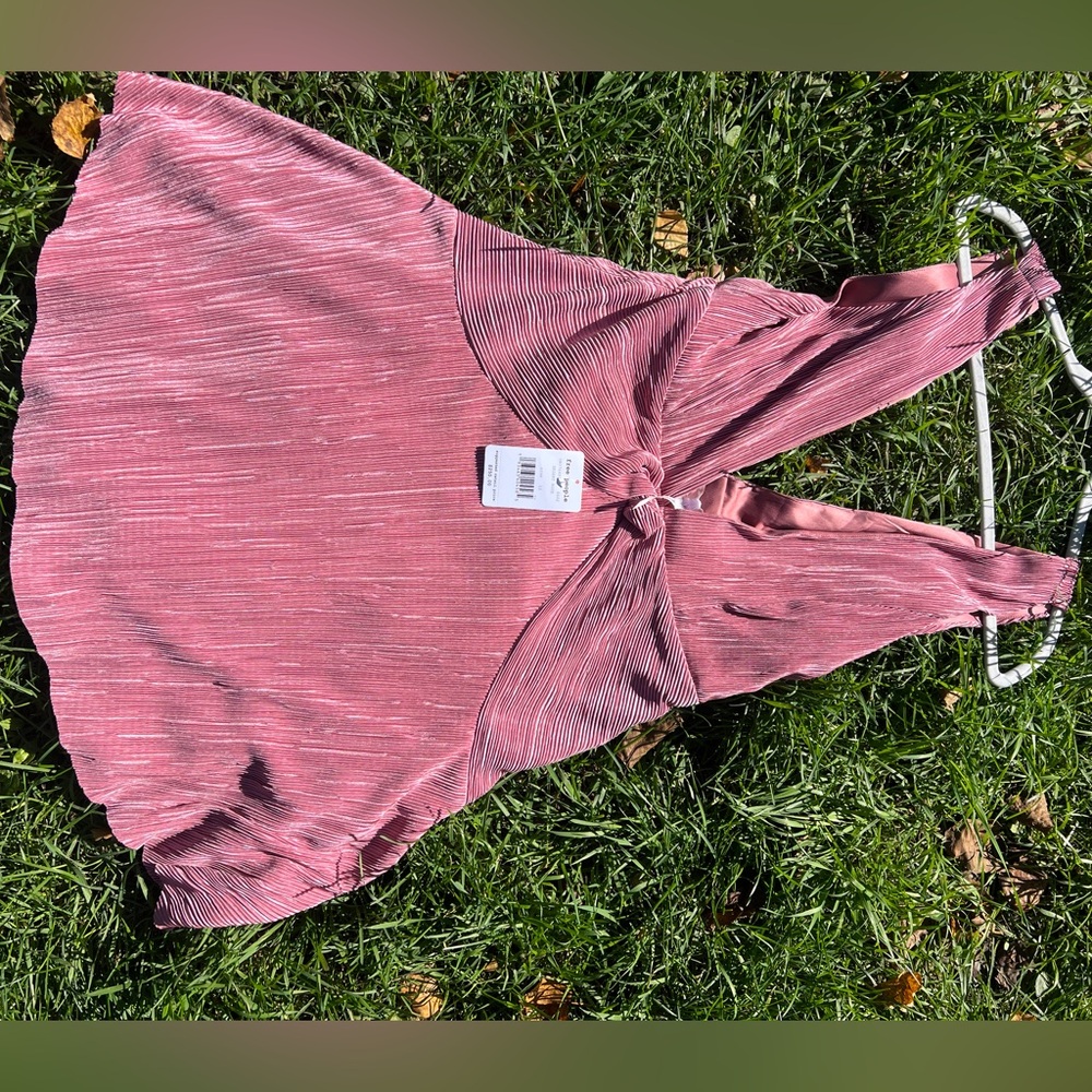 Free People Dusty Rose Twist Shout Dress